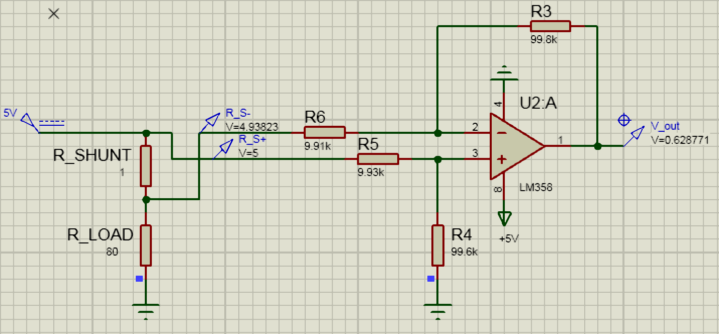 "High-side Current Sensing simulation"